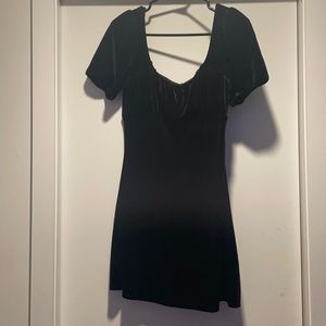 Size Medium Black Velvet Mini Dress